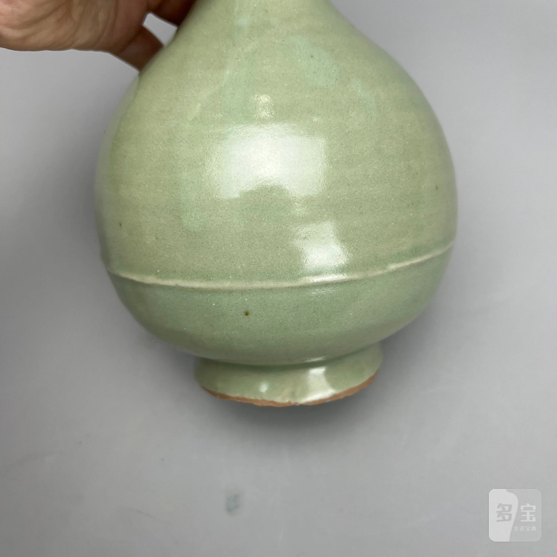 明代 梅子青釉蒜头瓶 - 图8